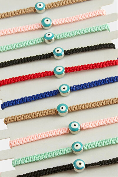 Mercansa Evil Eye Macrame Braided Bracelet