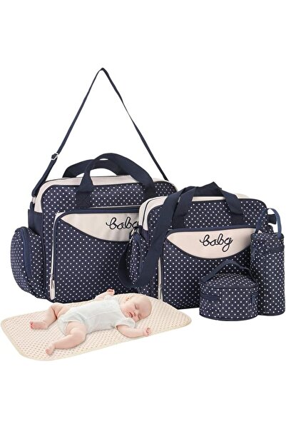 GENERAL شنطة حفاضات Diaper Bag 5PCS Set for Baby, Large Capacity Multifunctio...