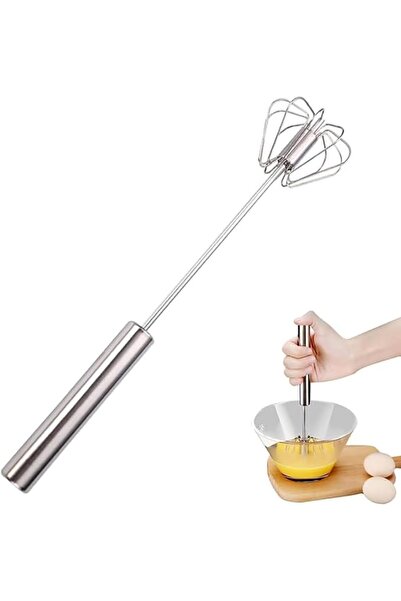 ALMEKAQUZ Stainless Steel Semi-Automatic Whisk, 2024 New Stainless Steel Egg ...