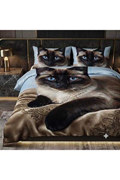 Elmas Dizayn Special Design Brand Double Duvet Cover Set Organic Satin & Cott...