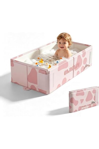 GENERAL Baby Bathtub,Portable Baby Tub,Quick Pop Up Non Inflatable Bathtub Sp...