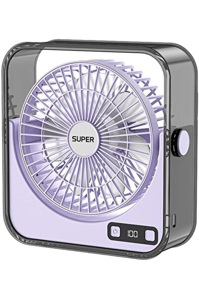 Morvena Picks Ventilator de birou silențios, circulator de aer portabil reînc...