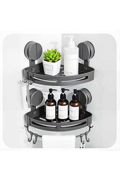 Generic Shower Corner Suction Cup,2 Pack Rustproof Bathroom Shower Storage Ba...