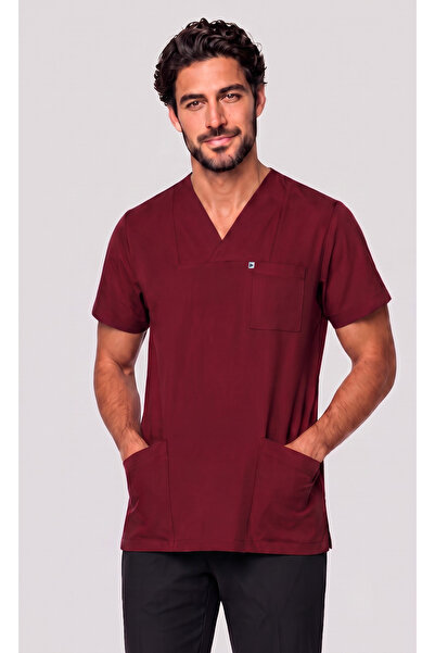 DENİZ İŞ Men's Envelope Collar Bitter Green, Burgundy, Brick Red, Turquoise L...