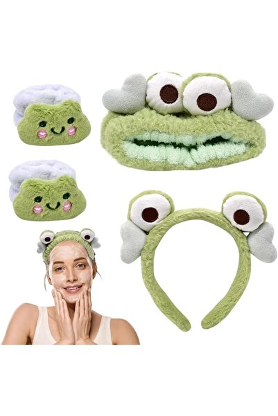 TERRIFI Makeup Headband, 4 Packs Frog Headband, Spa Headband, Headband for Wa...