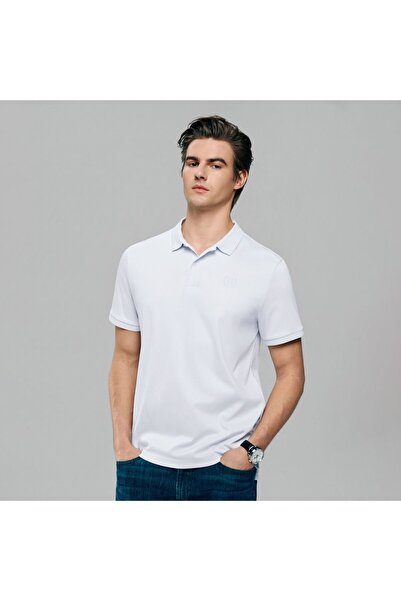 Giordano قميص بولو رجالي بقصة ضيقة وملمس سائل