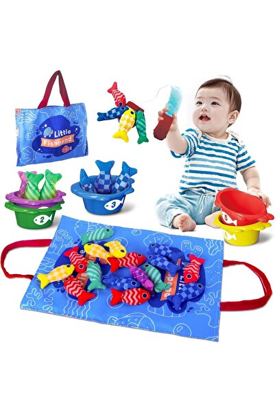 Arabest Montessori Toy,22 PCS Cloth Fishing Game,Toddlers 1-3,Stacking Cups,N...