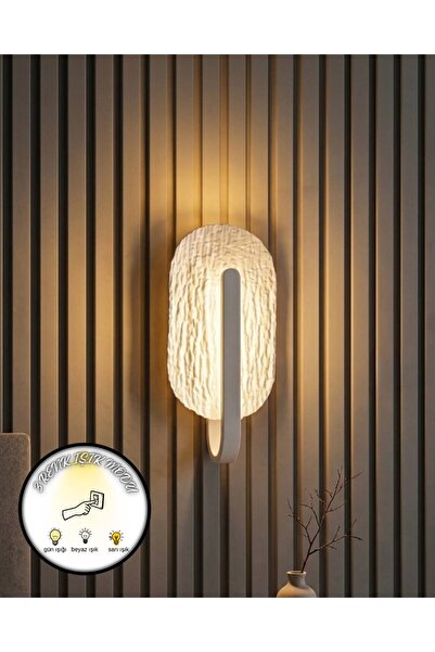 bella lighting Lüks Tasarım Pera 3 Renk Led Aplik Beyaz Ithal Duvar Lambası E...