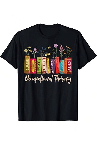 k222 Occupational Therapy Wildflower Book OT Therapist Assistant-Shirt Adult ...