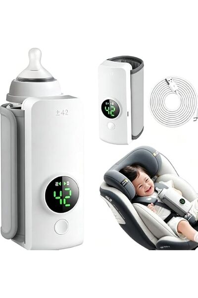 LYAROMIS Portable Bottle Warmer for Travel,Milk Warming with 3000mAh*2 Batter...