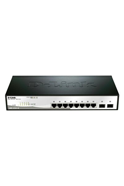 D-Link SWITCH SMART 8 porturi Gigabit + 2 sloturi SFP, carcasa metalica, rack...