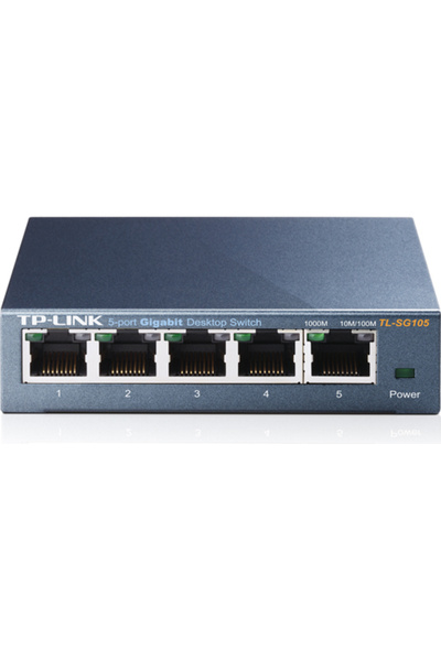TP-LINK SWITCH 5 porturi Gigabit. carcasa metalica "TL-SG105" (timbru verde 2...