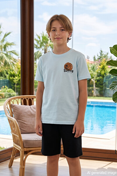 REMSA Young Boy's Short Sleeve Shorts Pajama Set 4357 Mint