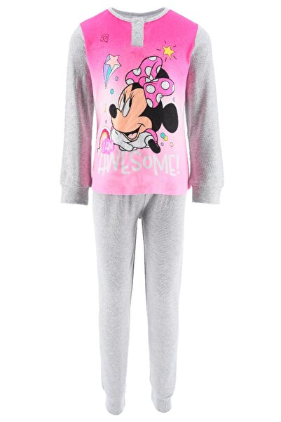 Sun City Fashion Group Πυτζάμα κορίτσι Minnie mouse "I am awesome" γκρι μελανζέ