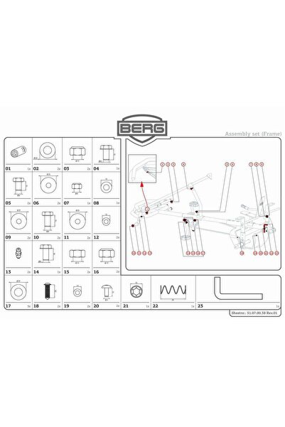 Berg Toys Комплект за сглобяване на XL рамково тяло - Да играем на открито!