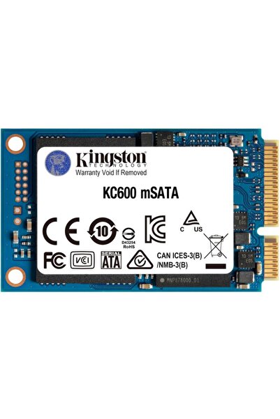 Kingston SSD KC600, 256GB, mSATA, 3D TLC Nand, R/W: 550/500 MB/s, "SKC600MS/2...