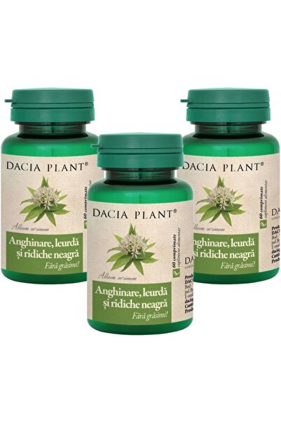Dacia Plant Set Anghinare Leurda Ridiche neagra 500mg, regleaza lipidele, eli...