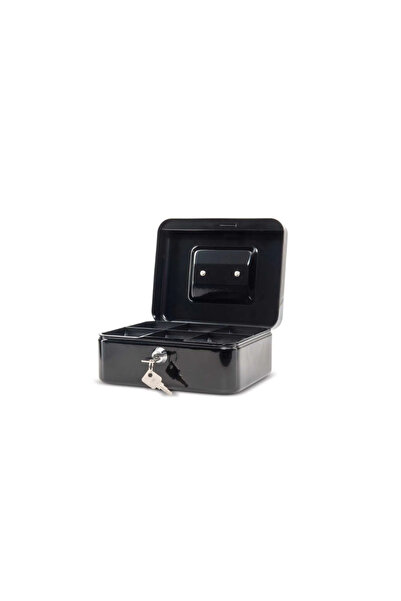 MAUL Metal Money Box, 200 X 170 X 90 Mm, - Black, Black