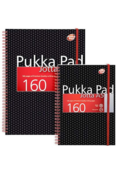 PUKKA PAD A4 Zápisník s dvojitou spirálou, 80 listů, 80 g/m², PP obaly, s ela...