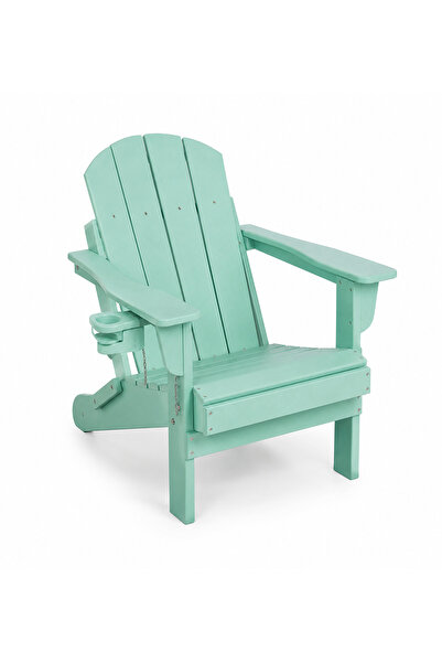 Garpim Yeşil Adirondack Serisi Klasik Katlanır Sandalye, Yeşil Koltuk, Balkon...