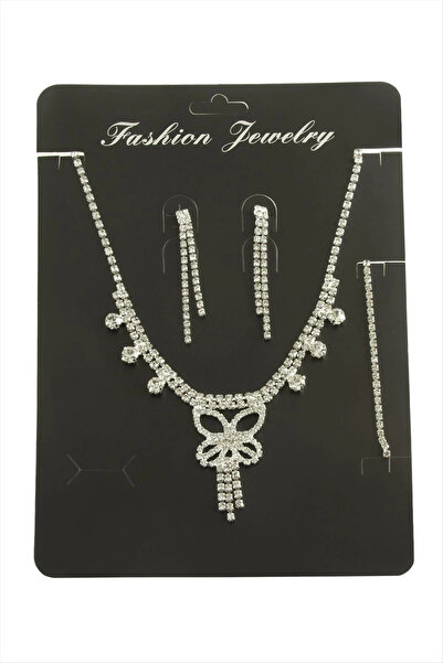 Generic Brand Butterfly Stone Set Necklace