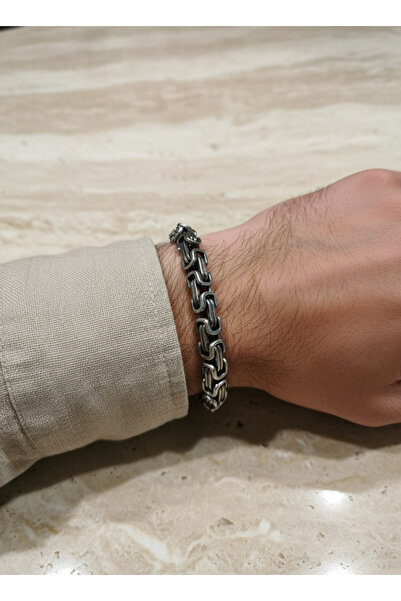Valmont Men's Antique Silver Color Bicycle Chain Model Bracelet