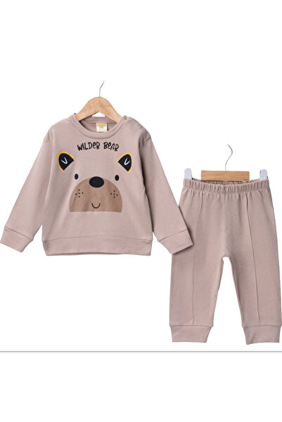 air baby Baby Boy Seasonal 2-Piece Set Teddy Bear Printed Long Sleeve Cotton ...