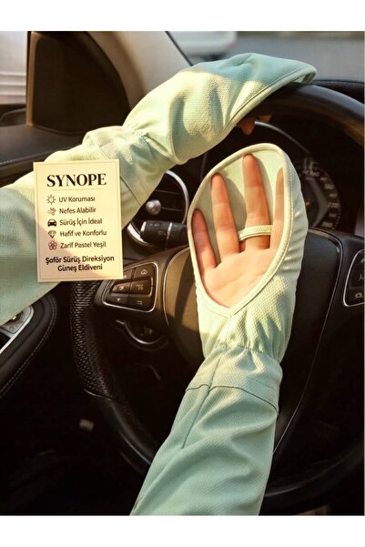SYNOPE Driver's Steering Wheel Sun Protection Gloves Driver's Sunburn Prevent...