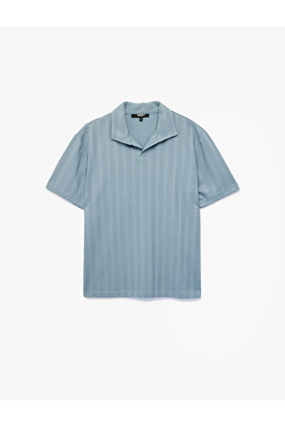 Koton Regular Fit Polo Collar Striped Long Sleeve T-Shirt