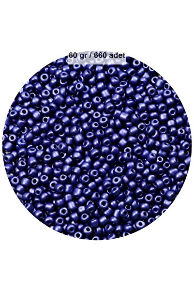 modi Navy Blue Color 4 mm Approx 660 Pieces / 60 Gram Glass Beads for Needlew...