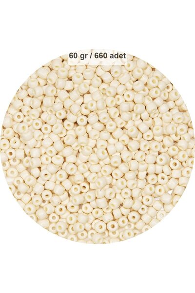 Generic Brand White Color 4 mm Approx 660Pcs/60 Gram Glass Beads Needlework W...