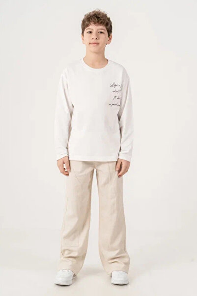 GİYİCEM TEKSTİL Dečačke lanene pantalone, gradski stil 5500
