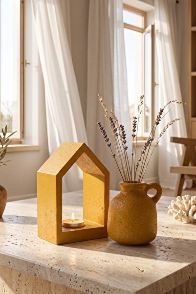 Binbirdemet 2'li Tealight Mumluk ve Kulplu Mini Vazo Seti | El Yapımı Dekorat...