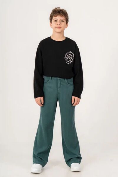 GİYİCEM TEKSTİL Boy's Washable Linen Trousers City Style 5503