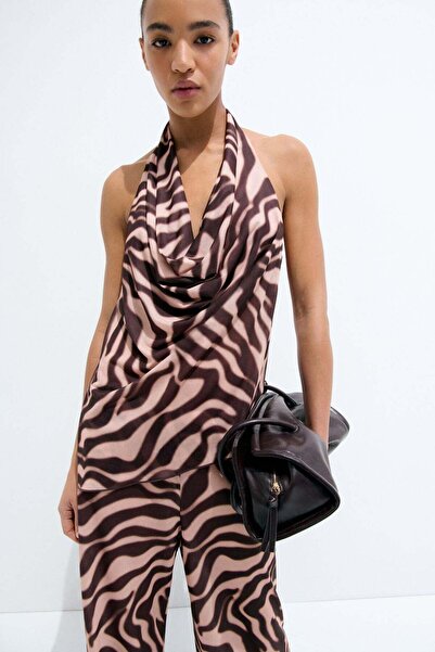 H&M Asymmetric halterneck top