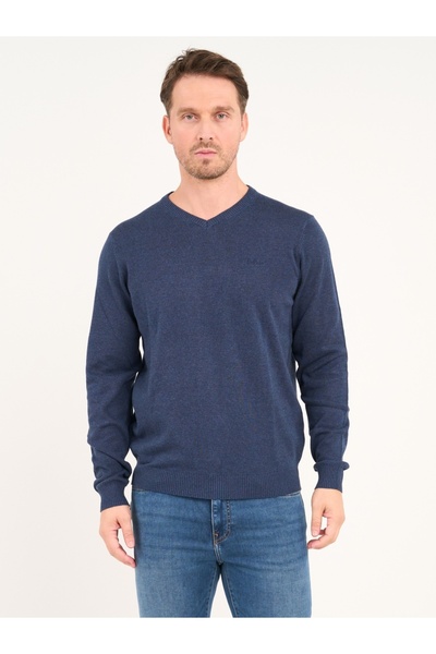 Lee Cooper - Pulover barbat cu maneca lunga de culoare uniforma