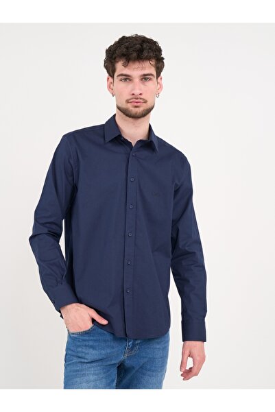 Lee Cooper - Camasa barbat cu maneca lunga de culoare uniforma