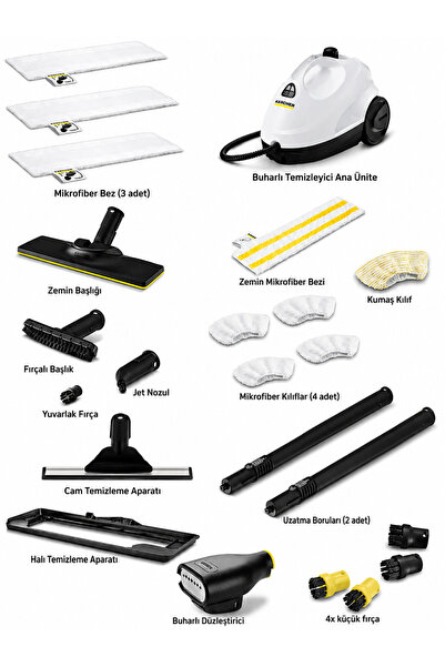 Karcher Sc 2 Easyfix Profesyonel Max Set 1500W 3.2 Bar Buharlı Temizlik Makin...