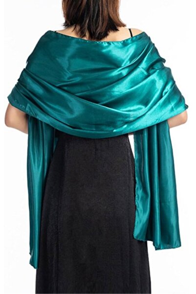 STARSTAR Women's satin shawl apricot pink 65x220cm elegant evening/party.