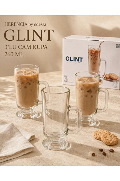 Herencia Glint - 3 PCS Cam Kupa (260 ML)