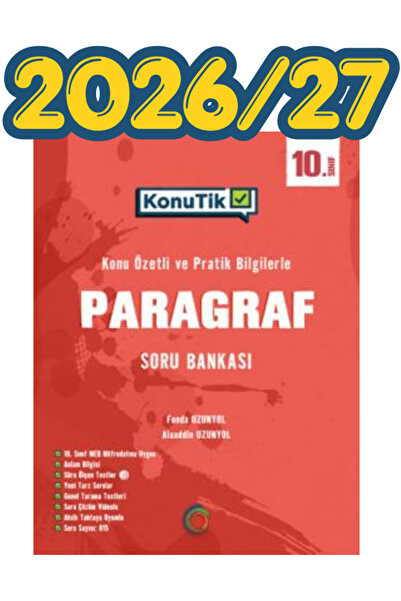 Okyanus Yayıncılık 10.Sınıf Konutik Paragraf Soru Bankası 2026-2027 Yeni Baskı