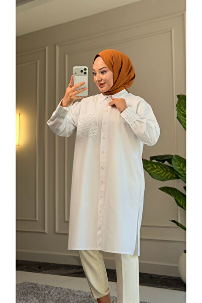 Suede Style 6594 - Stylish Comfortable Sleeve Cuff and Pocket Stone Detailed ...