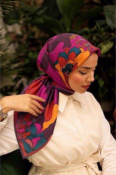 FENZA SCARF Serein 20% Βαμβάκι 80% Βισκόζη Κασκόλ ΒΟΡΝΤΟ 90x90