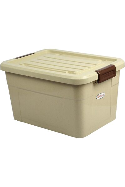 Esqube Storage Box 100 L With Lockable Lid & Wheels | Clear Plastic Organizer...