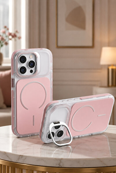 Barbanti İphone 14 Pro Uyumlu Metal Kamera Standlı MagSafe Özellikli Mat Lims...