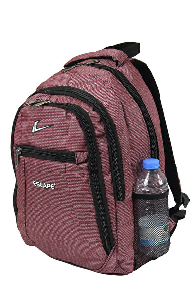 ESCAPE Esc 307 Striped Polyester Fabric Backpack Dusty Rose