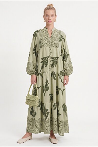 Ritnice Women's Modest Freya New Green Women's 100% Viscose Maxi Length Layer...