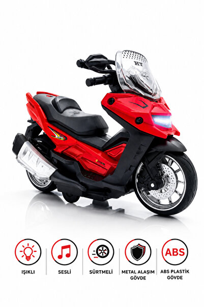 craftivio Işıklı Ve Sesli Sürtmeli Metal Oyuncak Motor 14 cm Diecast Maket Mo...