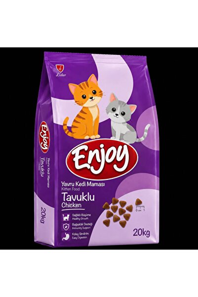 Enjoy إنجوي طعام جاف للقطط الصغيرة بالدجاج – 20 كج