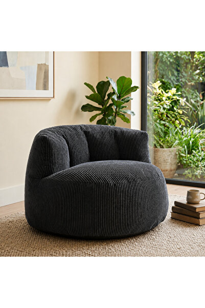 puffiber Premium Yer Pufu Fitilli Kadife Tek Kişilik Relax Koltuk 94x76 Cm